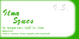 ilma szucs business card